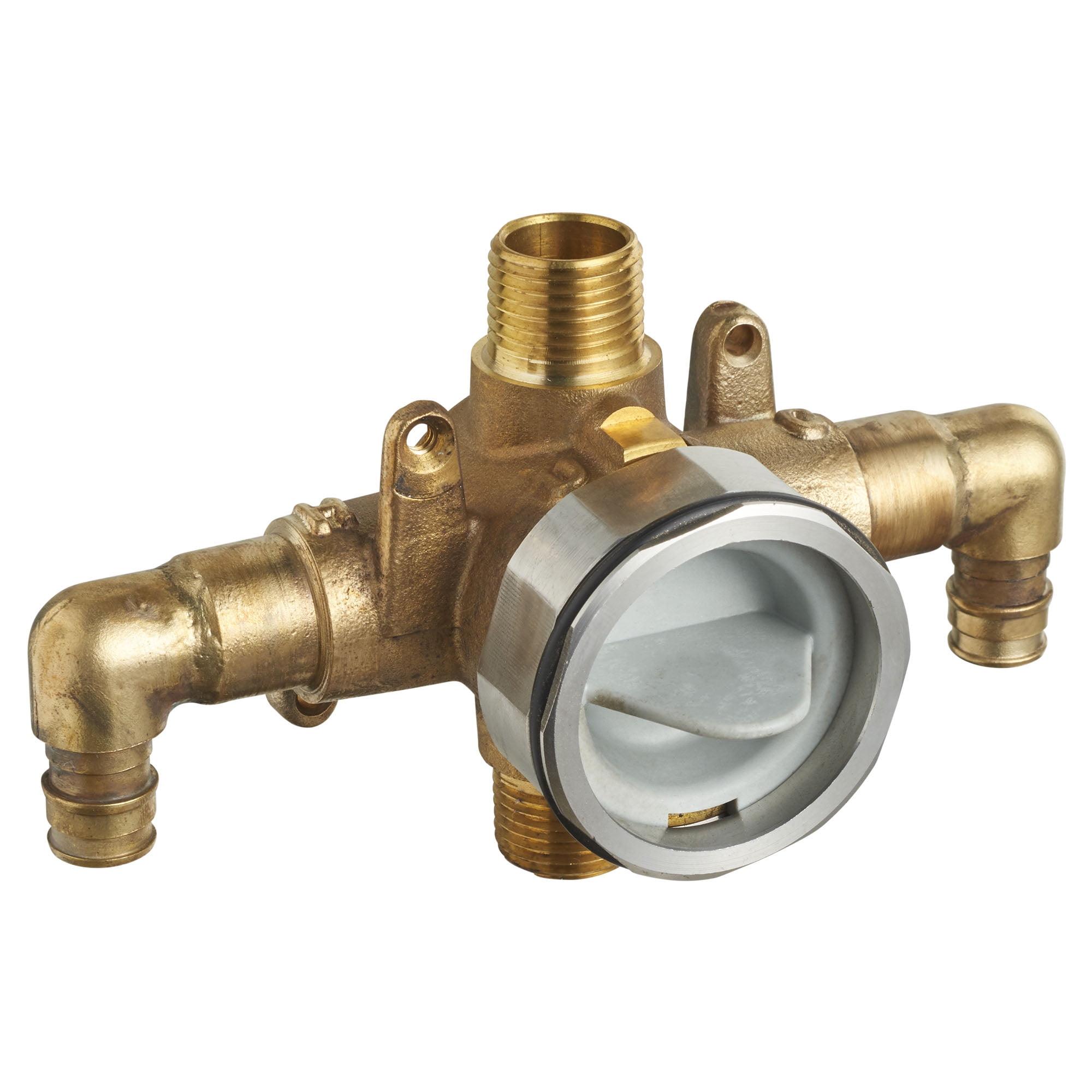 Universal Brass Shower Rough-In Valve with PEX Elbows