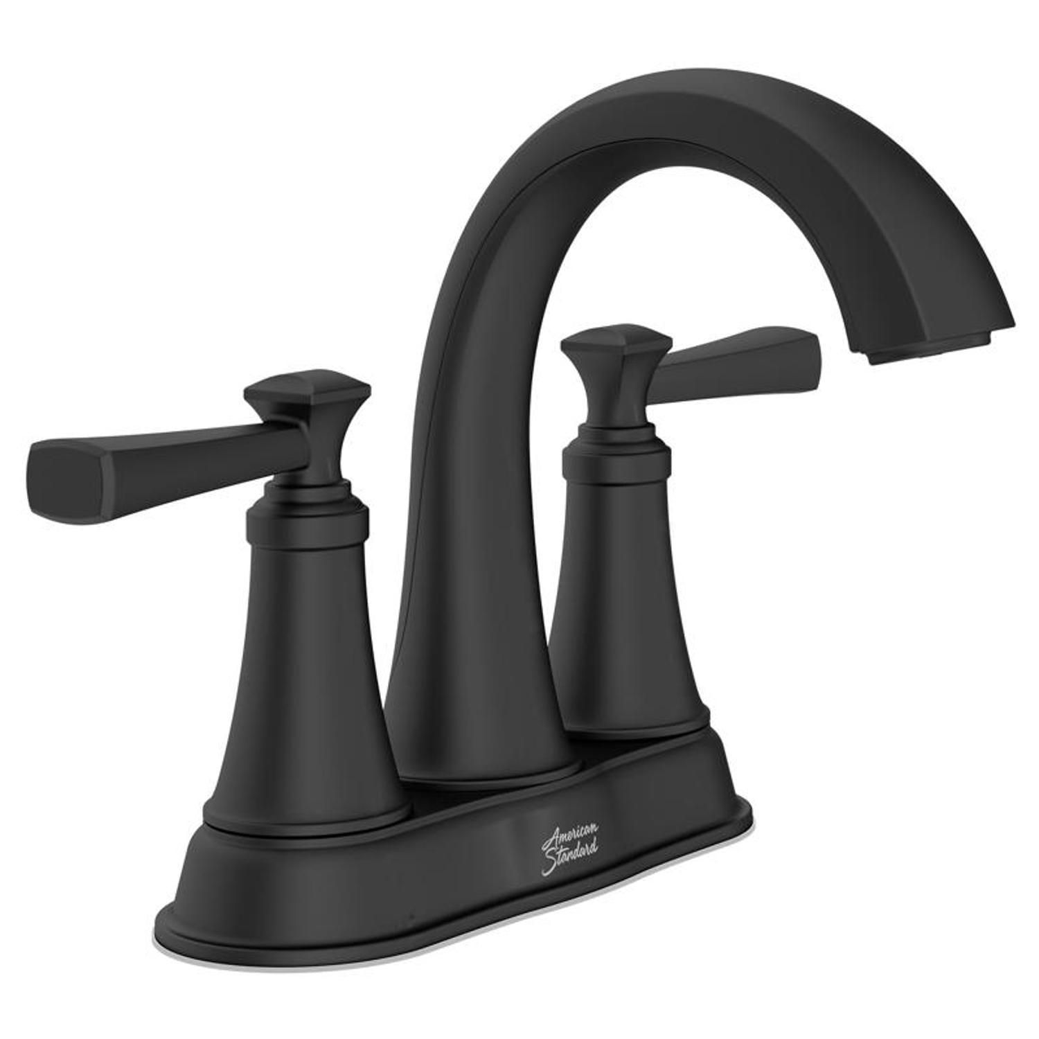 Glenmere Matte Black Two-Handle Bathroom Sink Faucet 4 in.