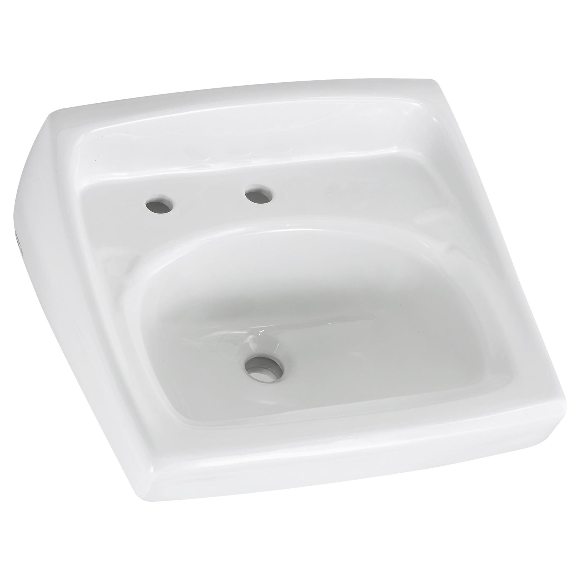 American Standard Lucerne 18.25'' White Vitreous China U-Shaped Bathroom Sink with Overflow