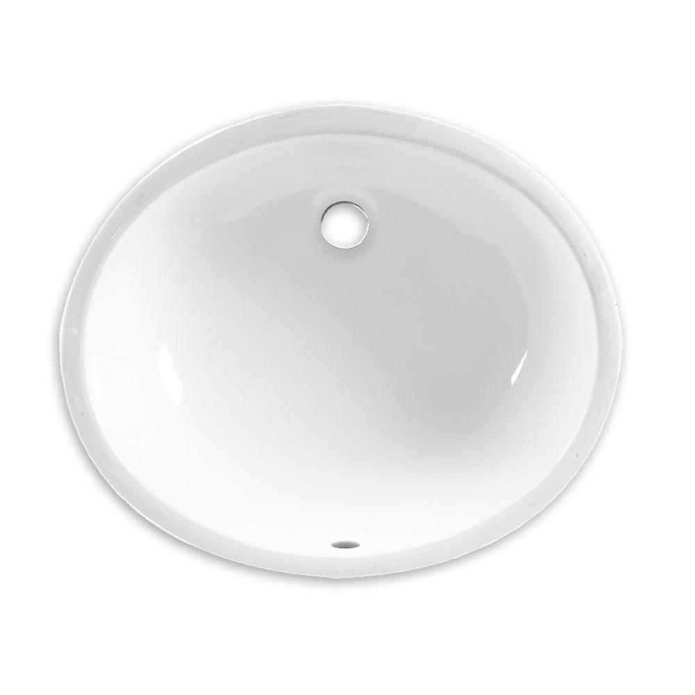 American Standard 14.125'' Ceramic Oval Bathroom Sink with Overflow