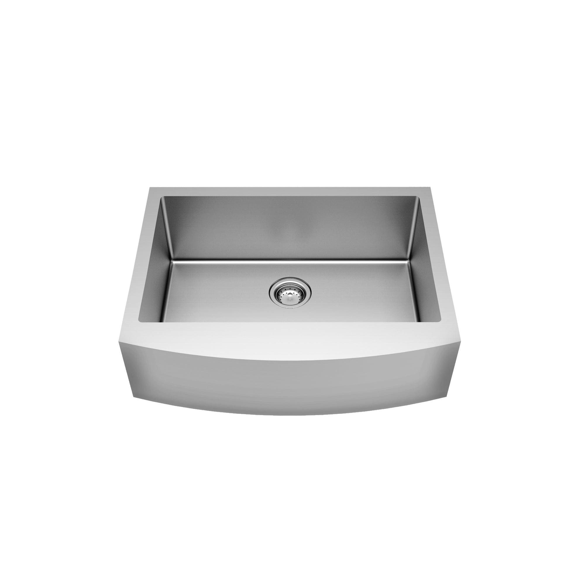 Pekoe 33'' L Farmhouse / Apron Single Bowl Stainless Steel Kitchen Sink