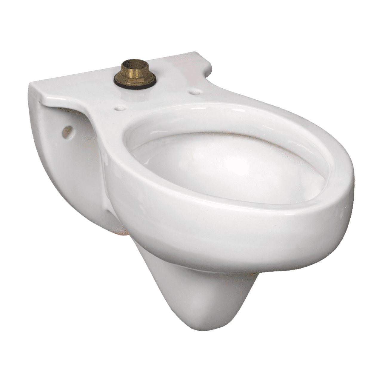 White Porcelain Elongated Wall-Mounted Dual Flush Toilet