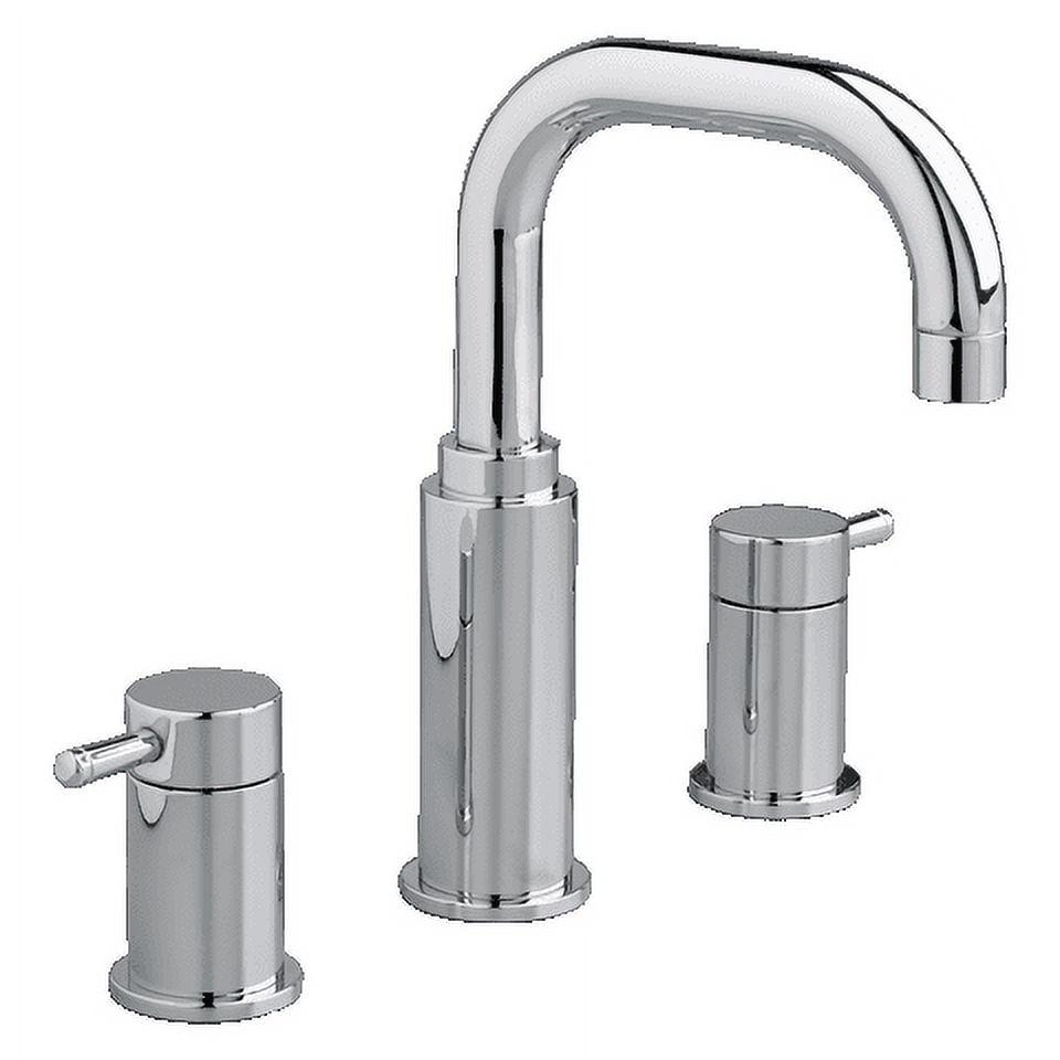 Polished Chrome High-Arc Brass Bathroom Faucet Set