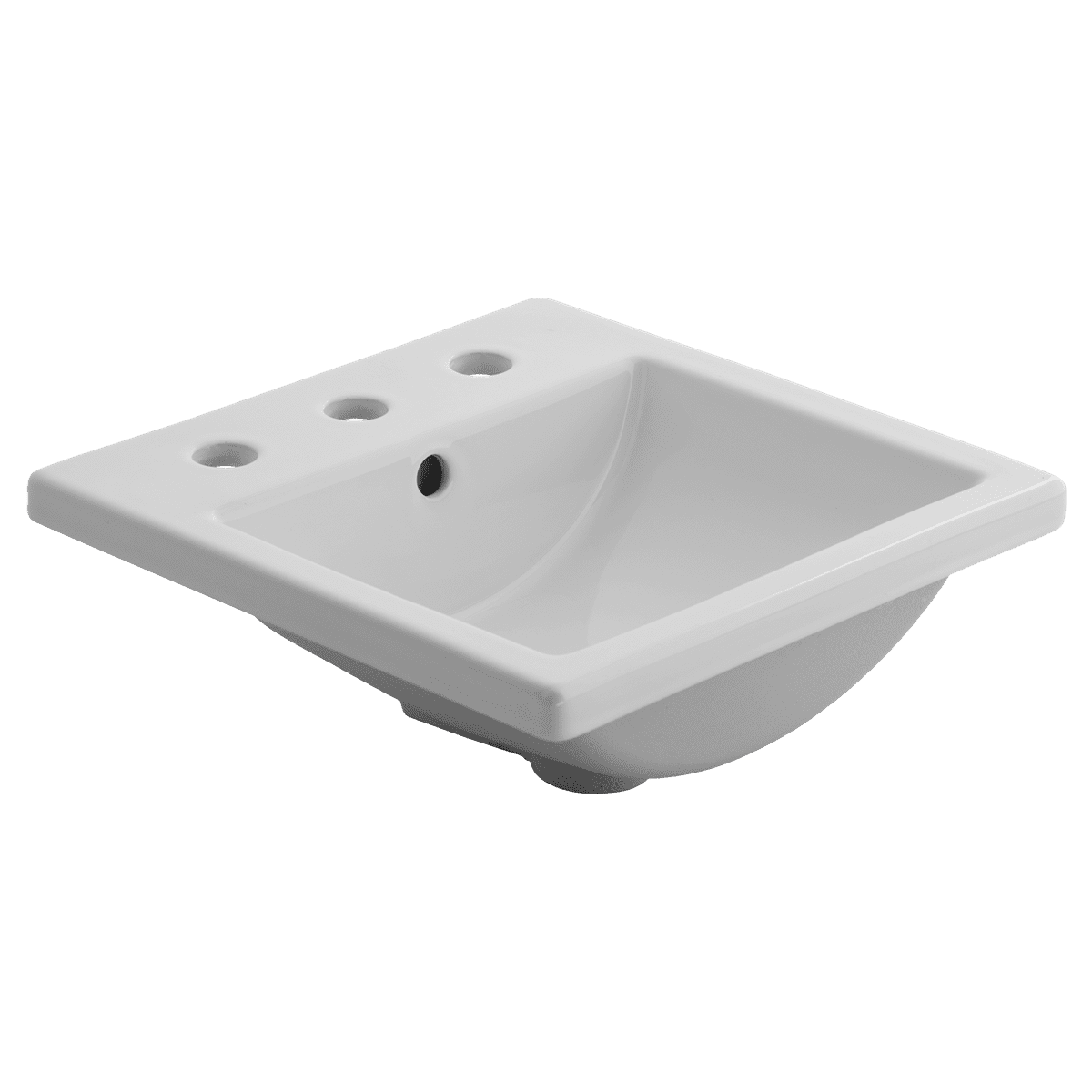 Studio 16.25'' White Vitreous China Square Bathroom Sink