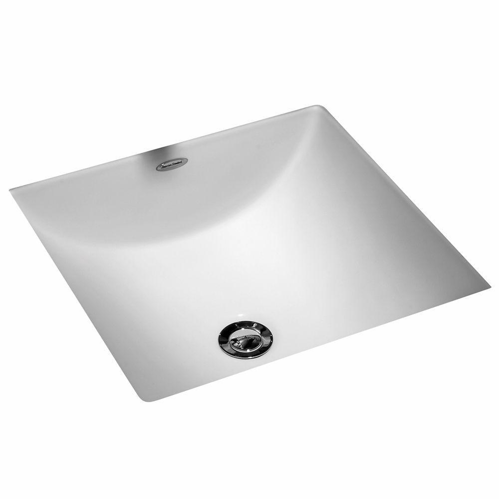 American Standard Studio 16'' Vitreous China Square Bathroom Sink with Overflow