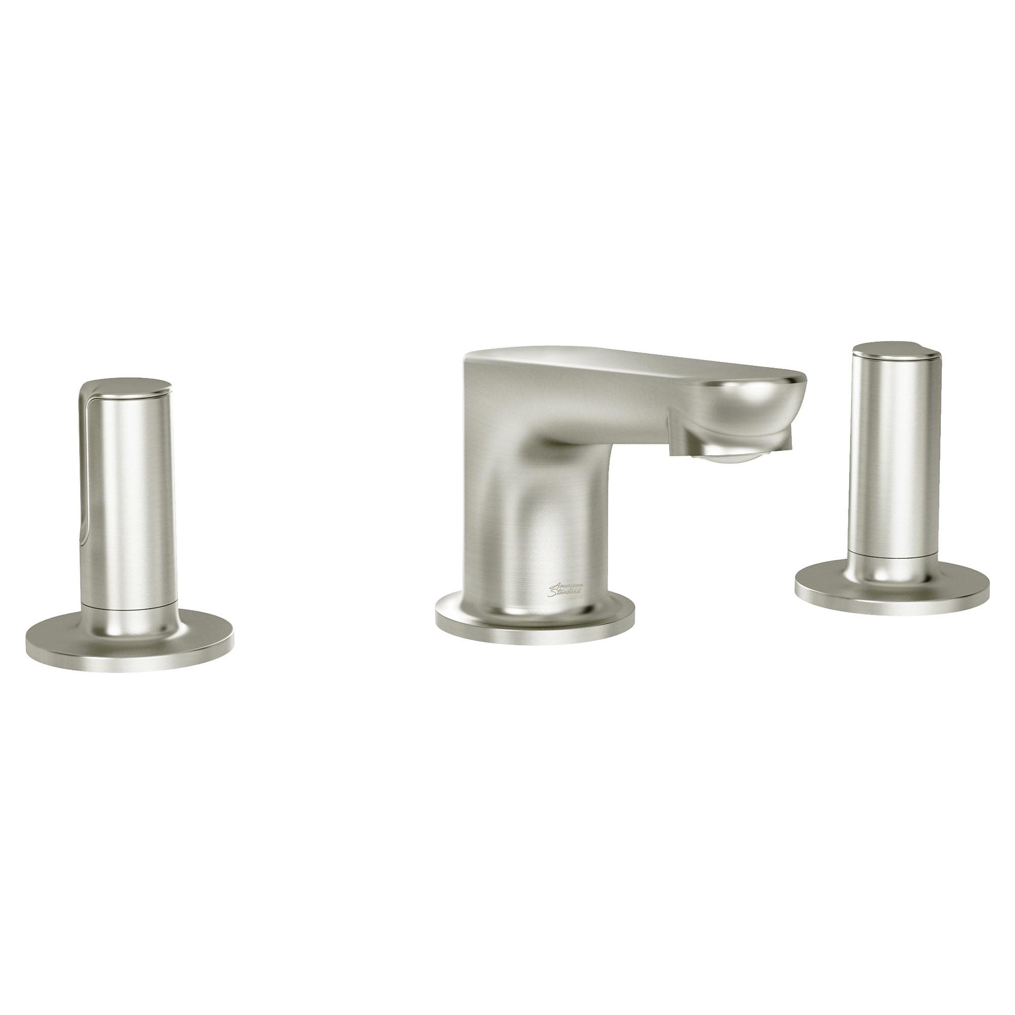 American Standard Studio S 8 in. Widespread 2-Handle Low Spout Bathroom Faucet with Knob Handles in Brushed Nickel