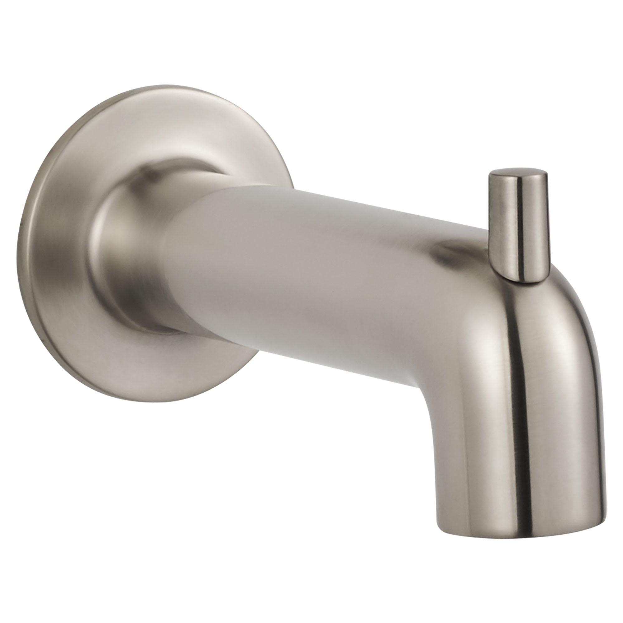 Sleek Studio S Wall-Mounted Tub Spout with Diverter in Brushed Nickel