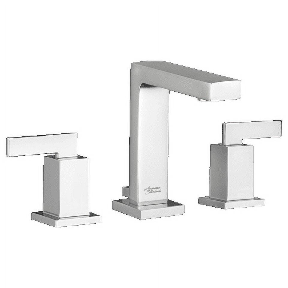 Polished Chrome Brass Widespread 2-Handle Bathroom Faucet