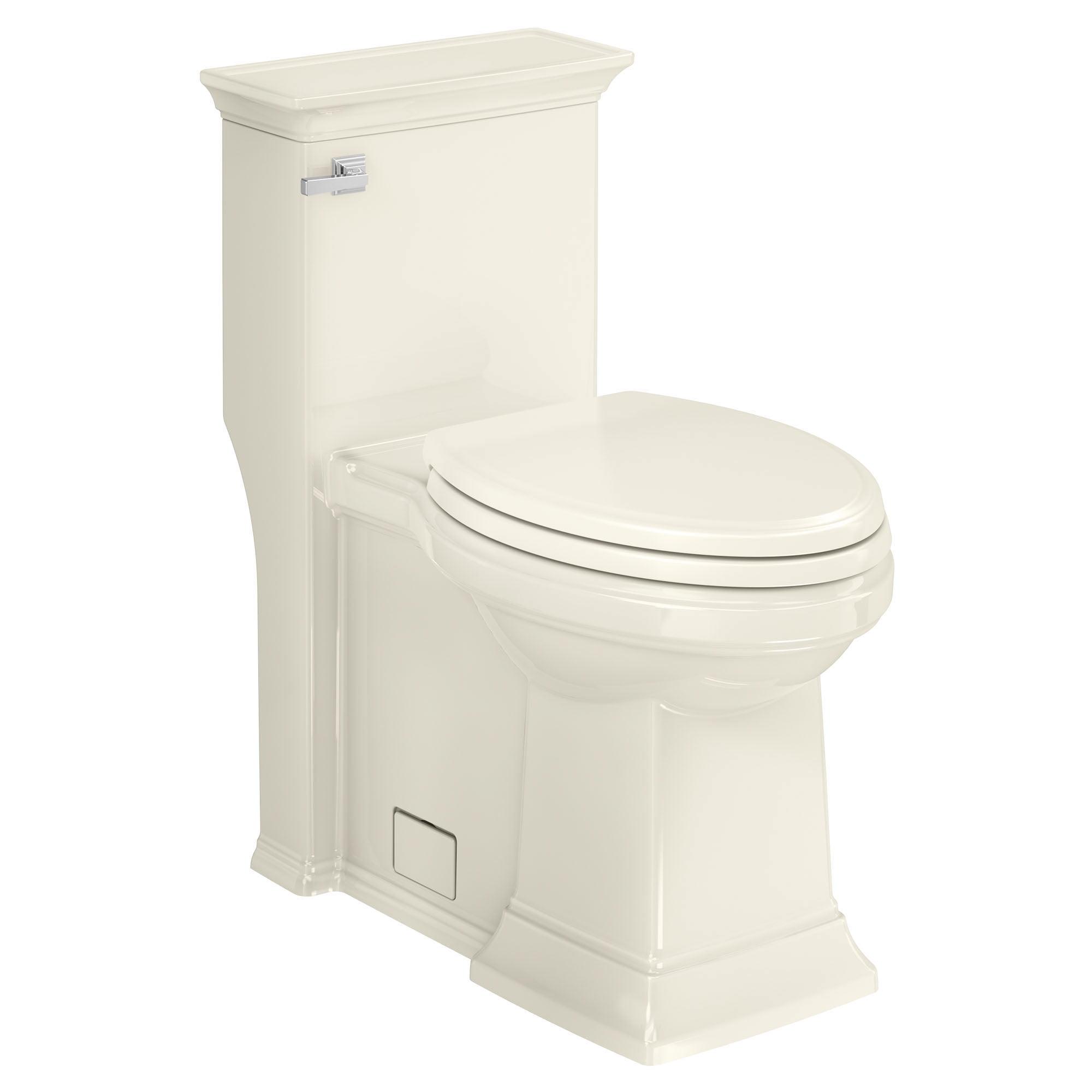 American Standard Town Square S 1-Piece 1.28 GPF Single Flush Elongated Toilet in Linen, Seat Included