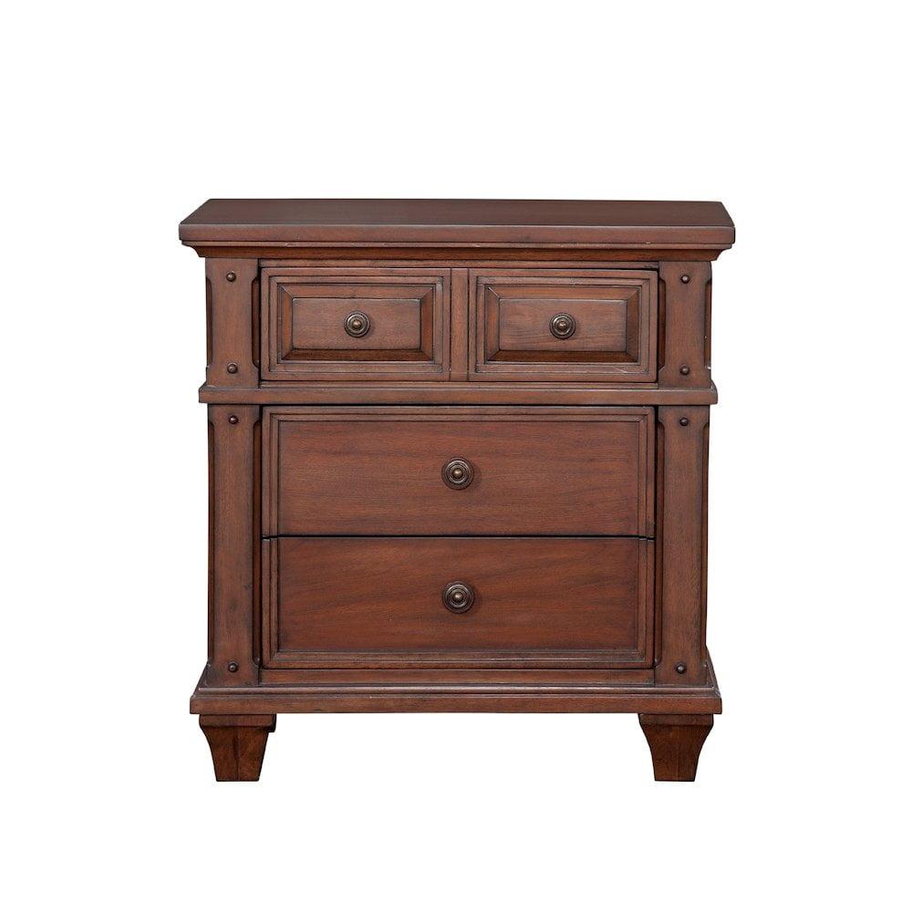 Sedona Transitional Brown 3-Drawer Hardwood Nightstand