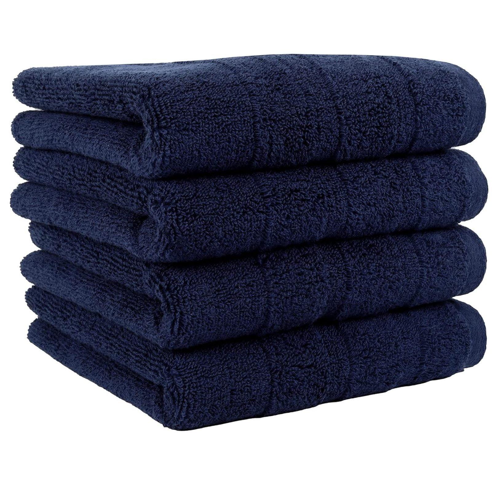 Navy Organic Cotton 4-Piece Hand Towel Set