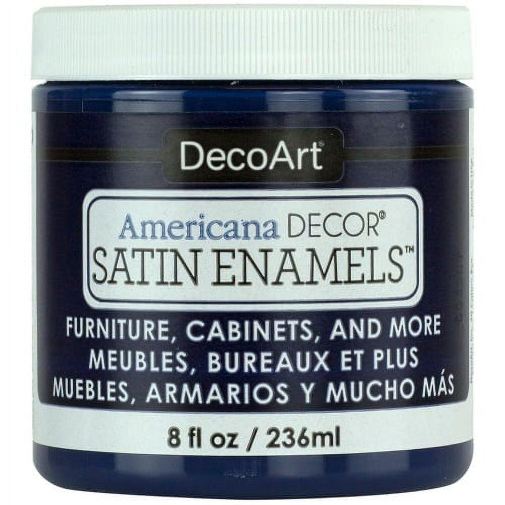 Americana Decor Satin Enamels 8oz-Dark Denim, Pk 3, Deco Art