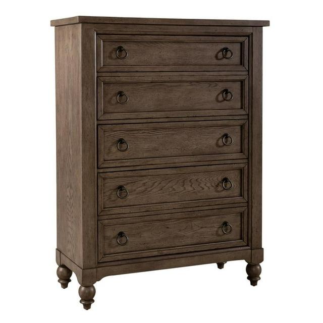 Americana Farmhouse 5 Drawer Chest - Dusty Taupe