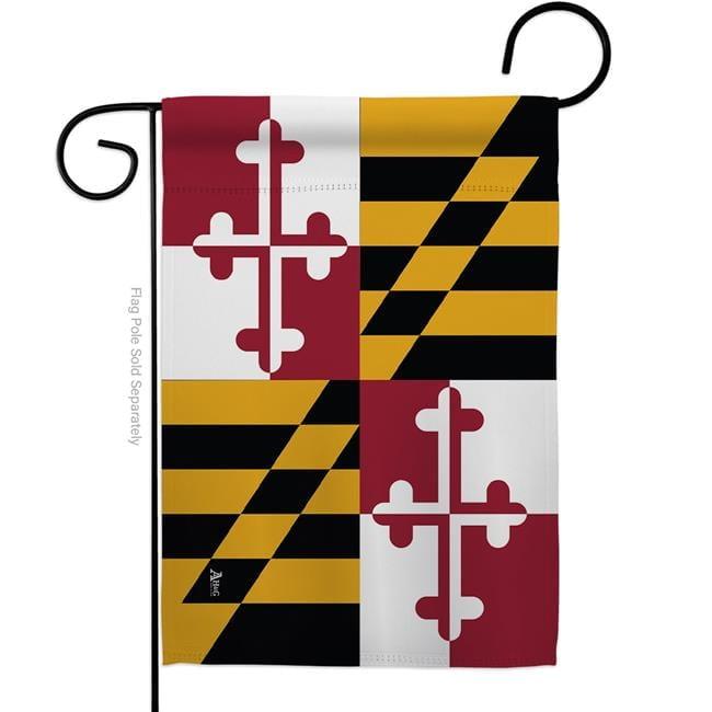 Americana Home & Garden G142521-BO 13 x 18.5 in. Maryland American State Garden Flag with Double-Sided Horizontal House Decoration Banner Yard Gift