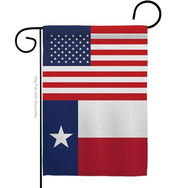 Patriotic Double-Sided Texas Garden Flag 13" x 18.5"