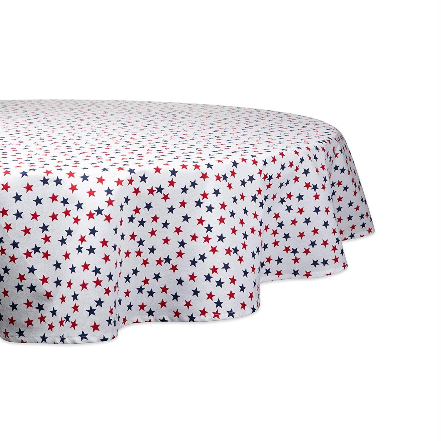 DII Americana Stars Print Tablecloth 70 Round