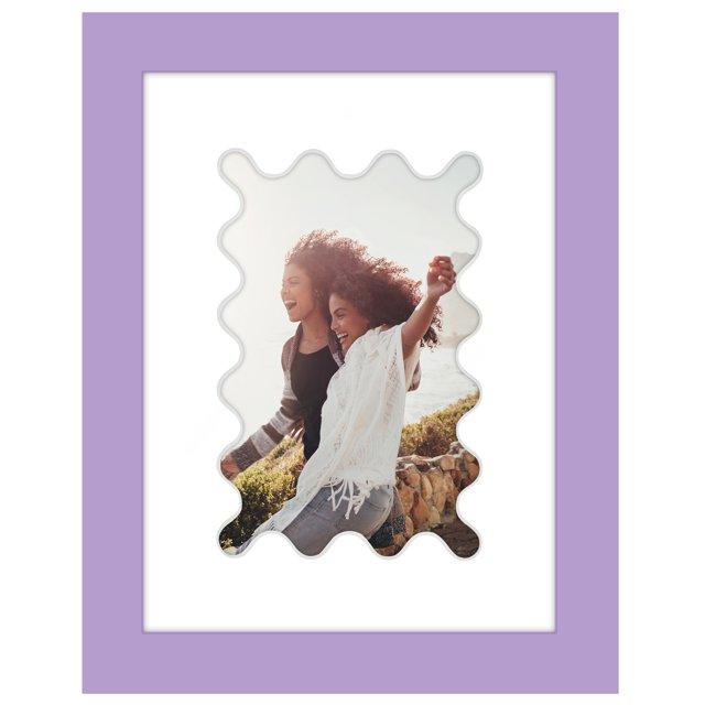 Americanflat Picture Frame With Wavy Mat - Ideal For Any Room, Living Rooms, Dorm Room