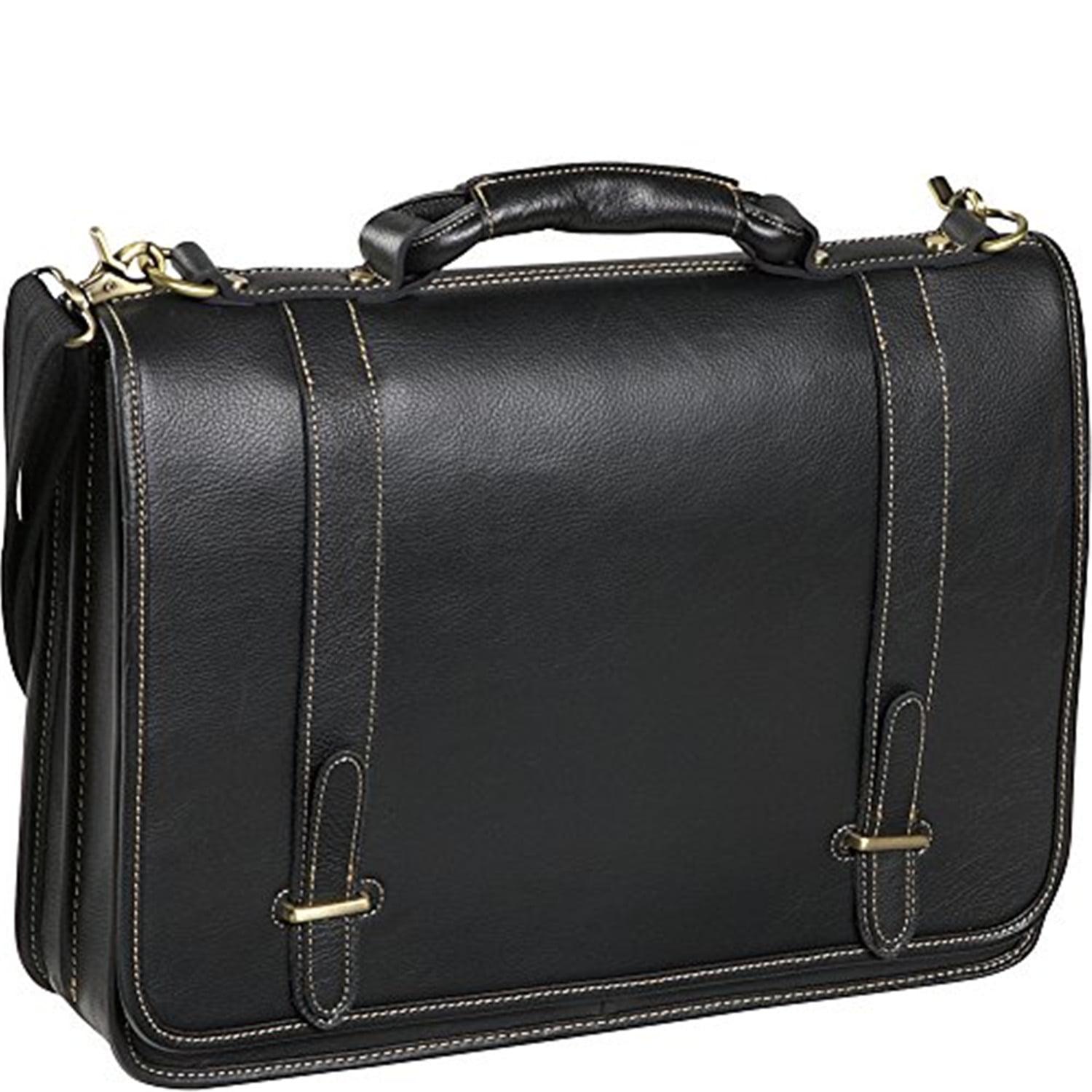 Amerileather Traditional Double Slip-in Executive Briefcase (#2760-02) (Black)