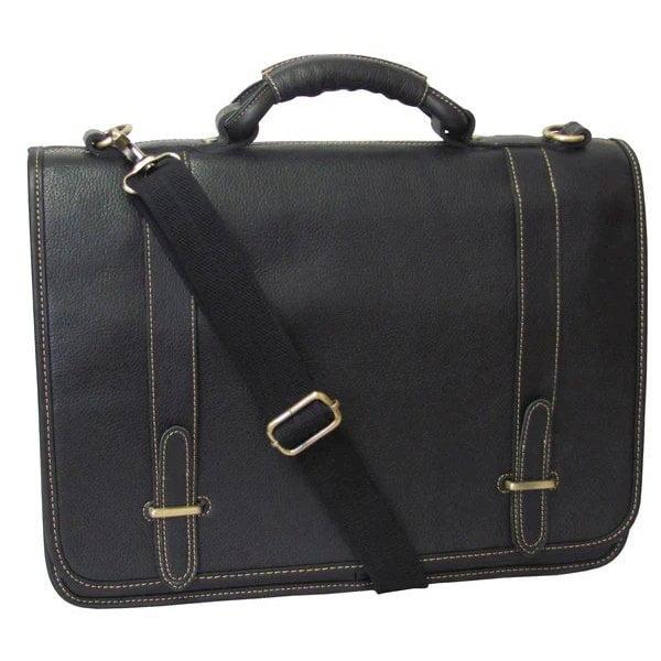 Amerileather Traditional Double Slip-in Executive Briefcase (#2760-02) (Black)