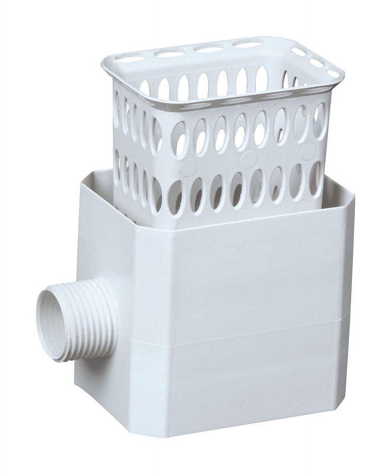 White PVC Rainwater Colander for Downspouts
