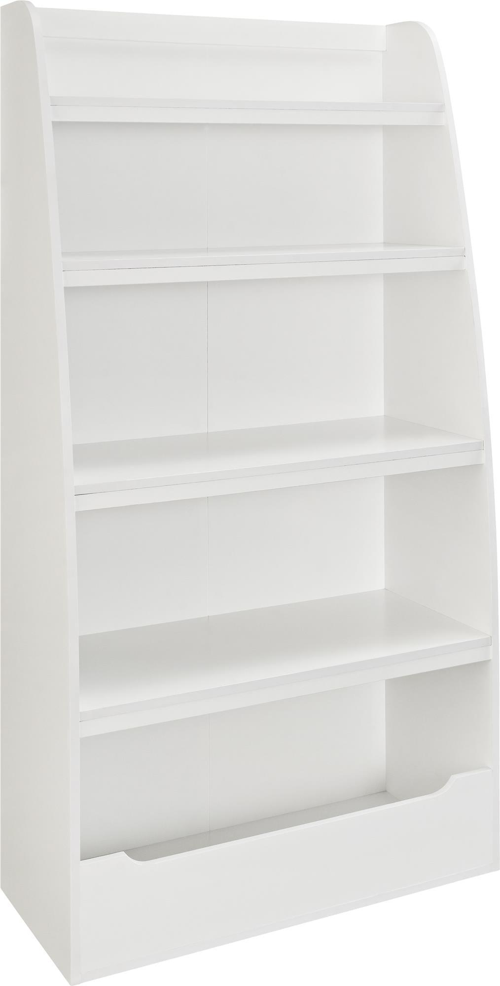 Mia White Composite Kids' 4-Shelf Bookcase