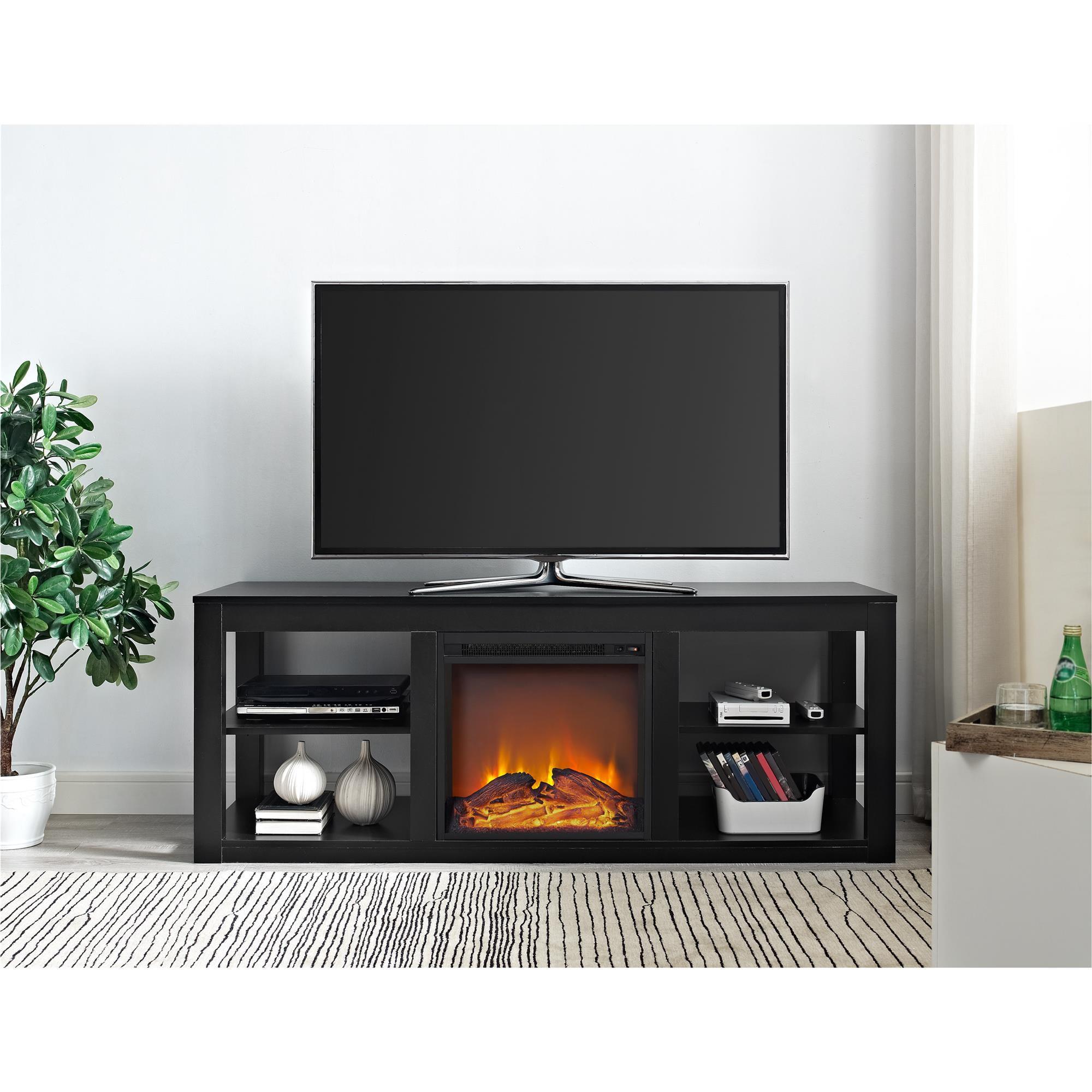 Ameriwood Home Parsons Electric Fireplace TV Stand for TVs up to 65"