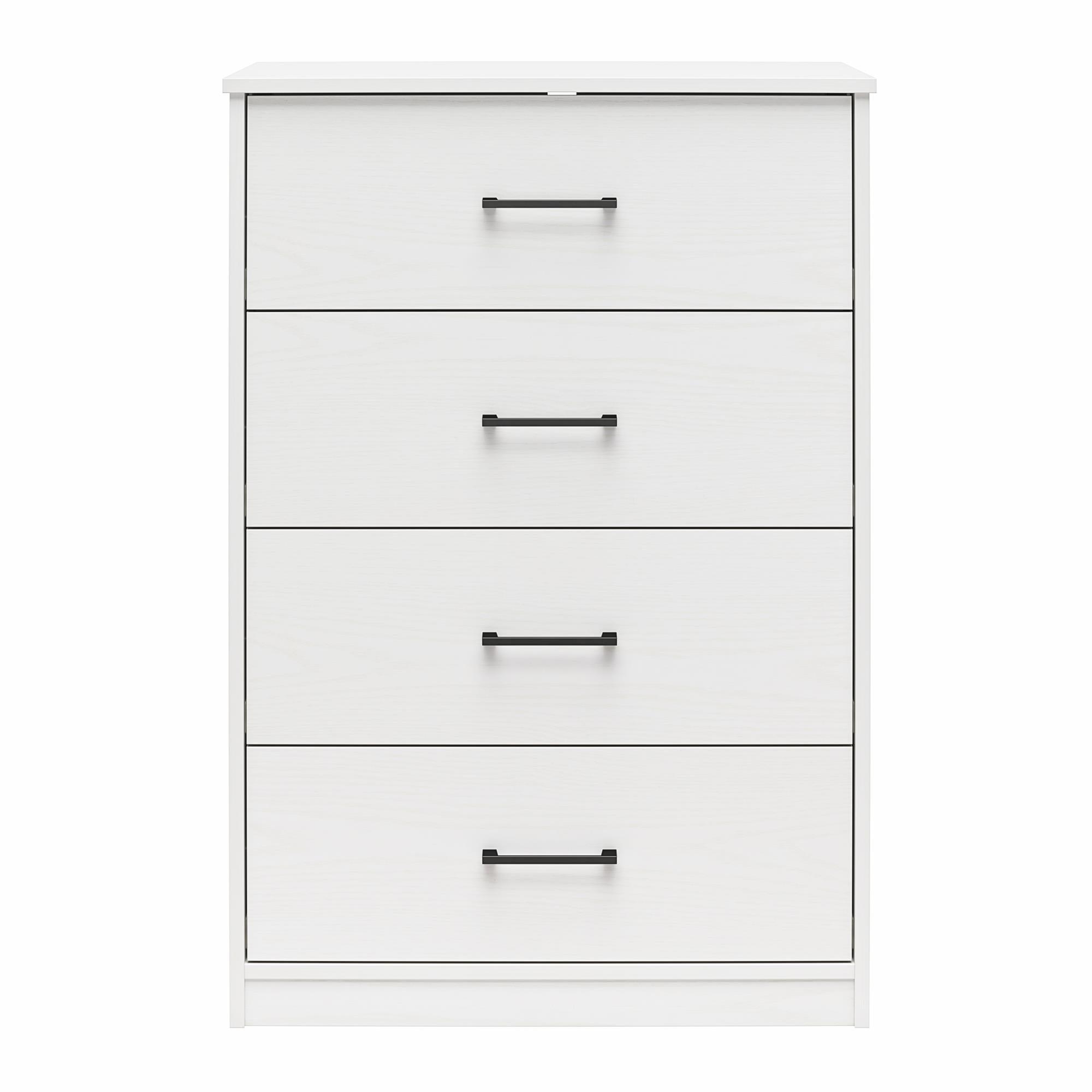 Ameriwood Home BrEZ Build Collection Pearce 4 Drawer Dresser, White