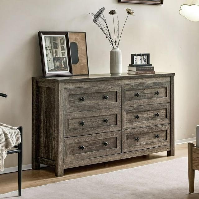 Laurel Foundry Modern Farmhouse® Nieto 54'' W Unfinished 6 - Drawer Dresser