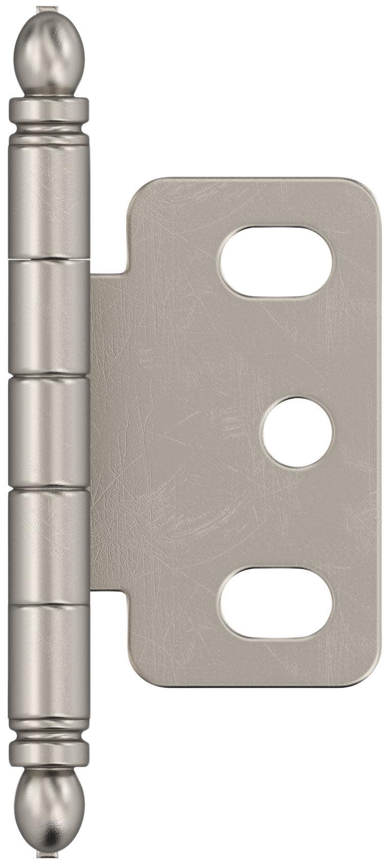 Amerock Pk3180tb Functional Hardware Full Inset Wrap Cabinet Door Hinge - Nickel