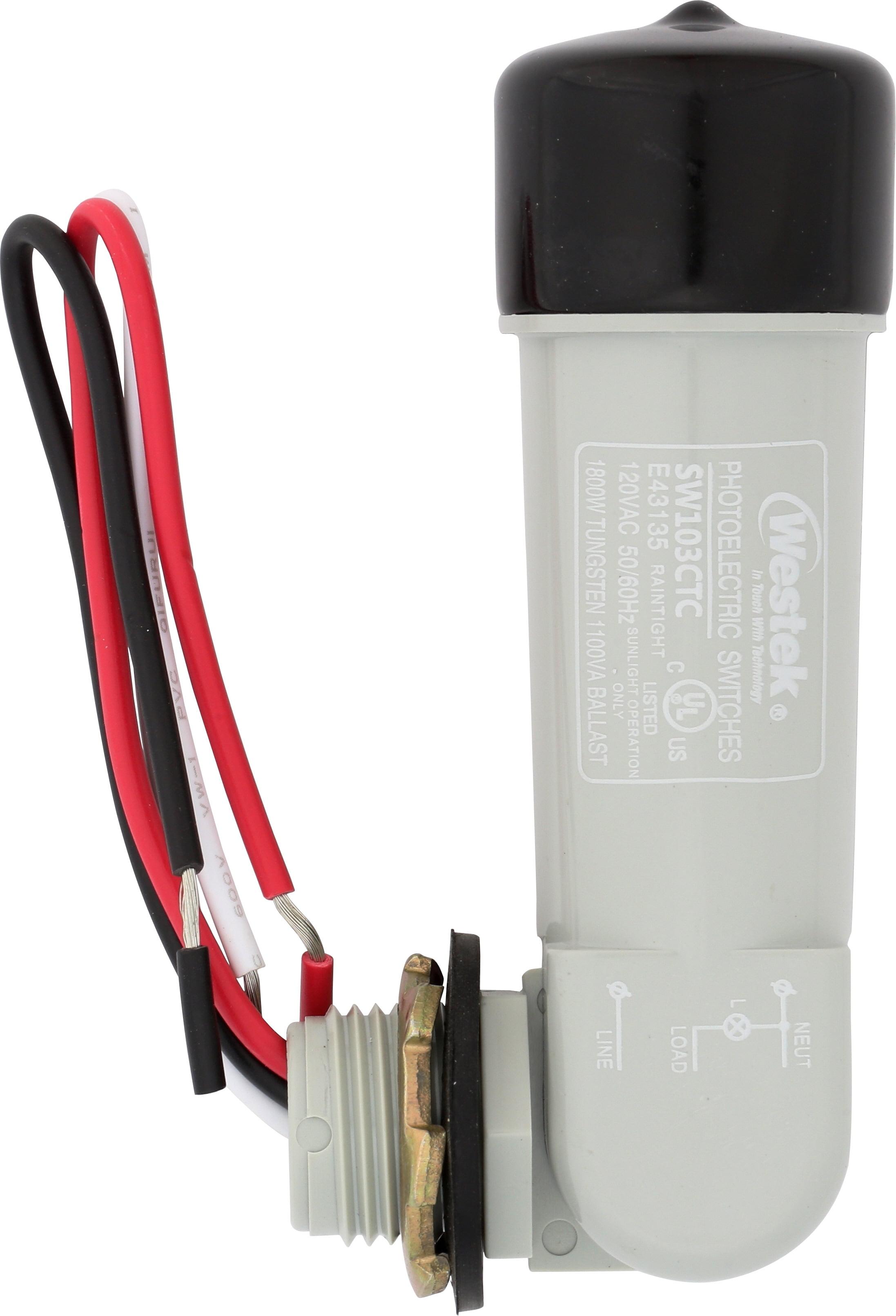 Amertac Black Photoelectric Swivel Eye Light Control 1 pk