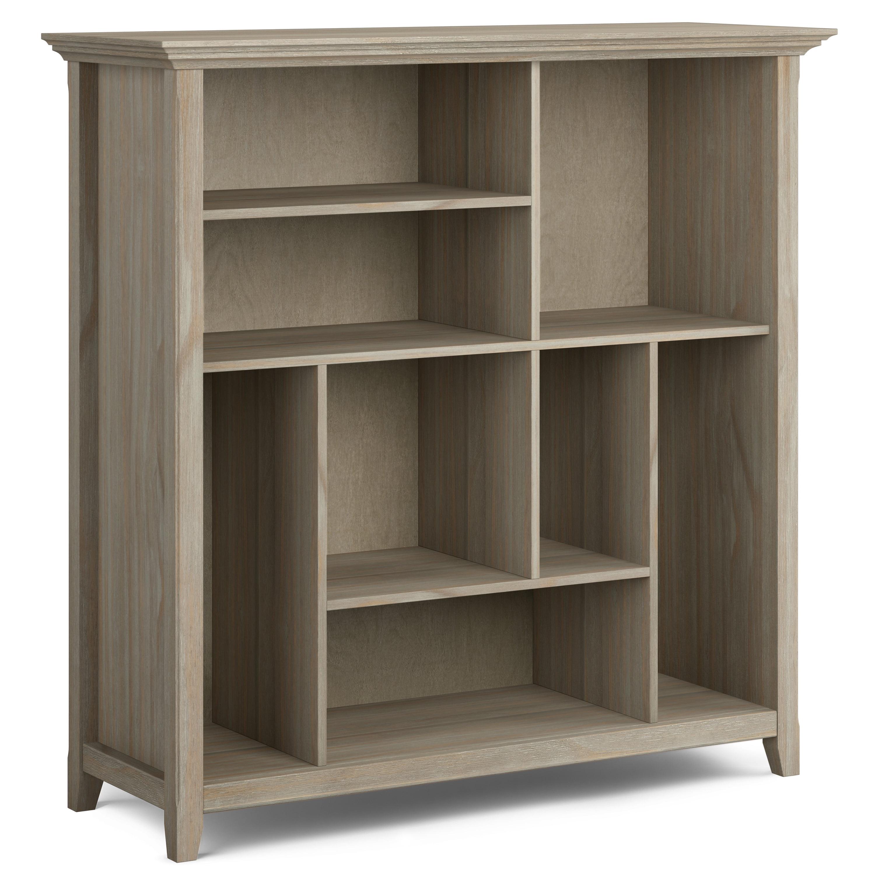 Amherst Distressed Grey Solid Wood Multi-Cube Bookcase