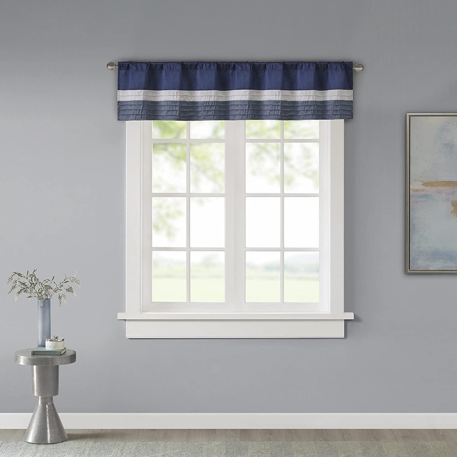 Madison Park Amherst Polyoni Pintuck Window Valance