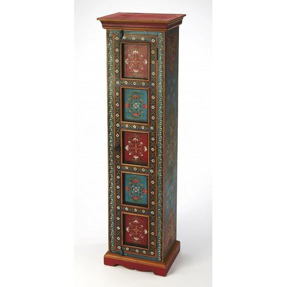 Amir Hand Painted Tall Cabinet