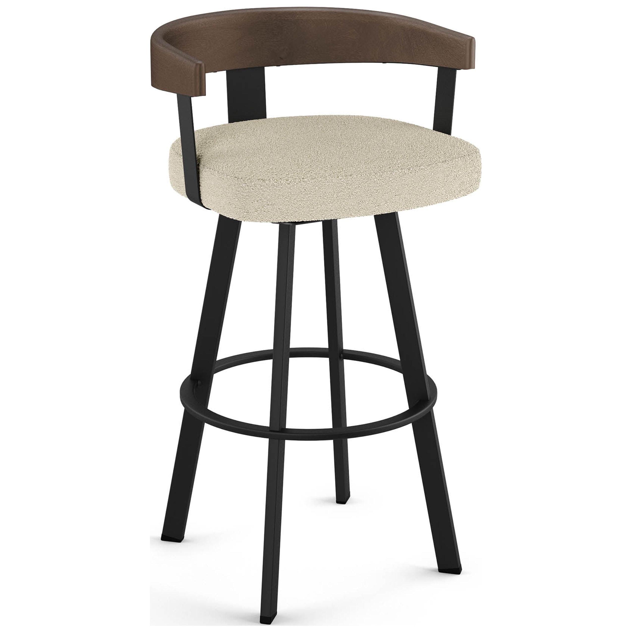 Amisco Lars Upholstered Barstool Cream/Black