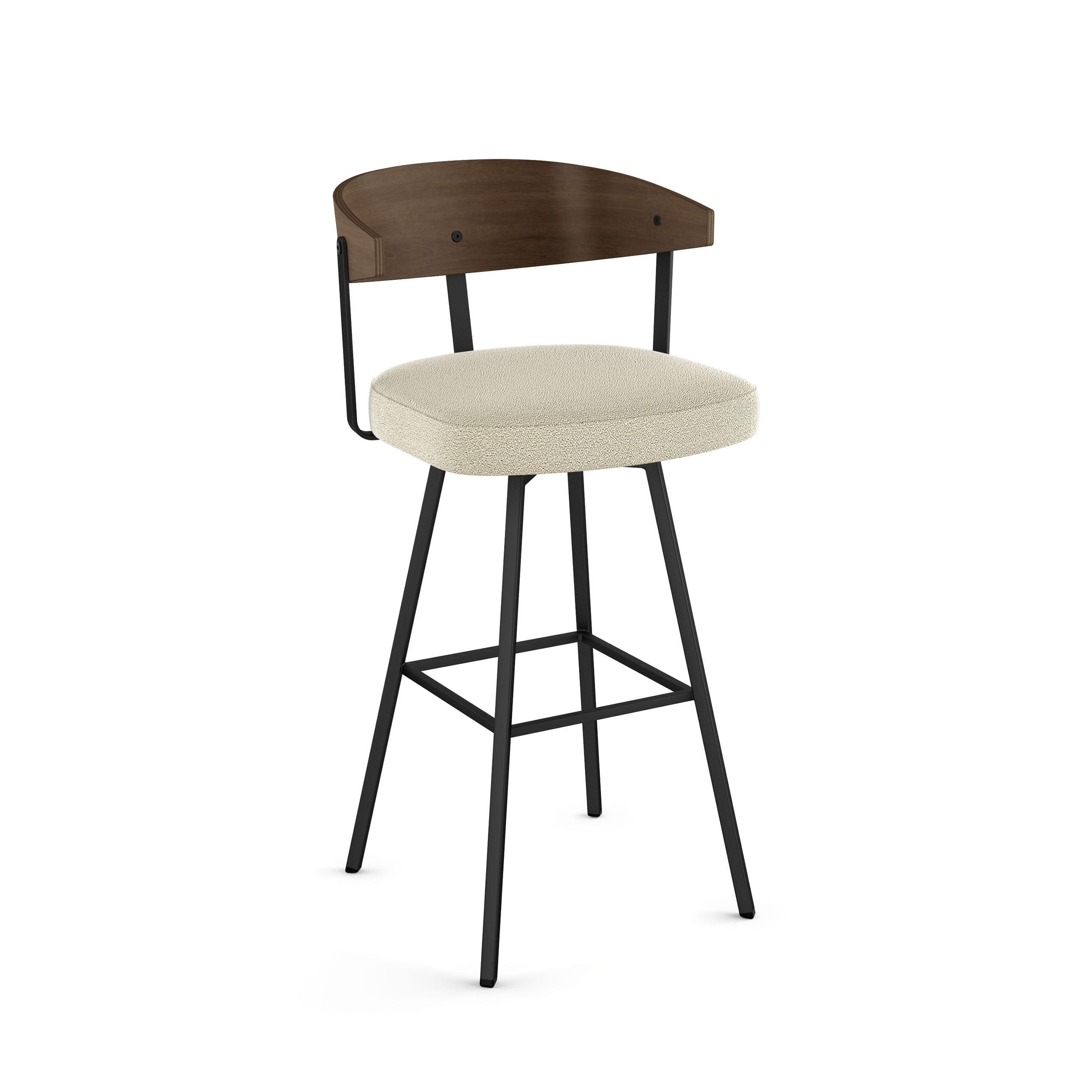 Amir Swivel Counter & Bar Stool with Wooden Back