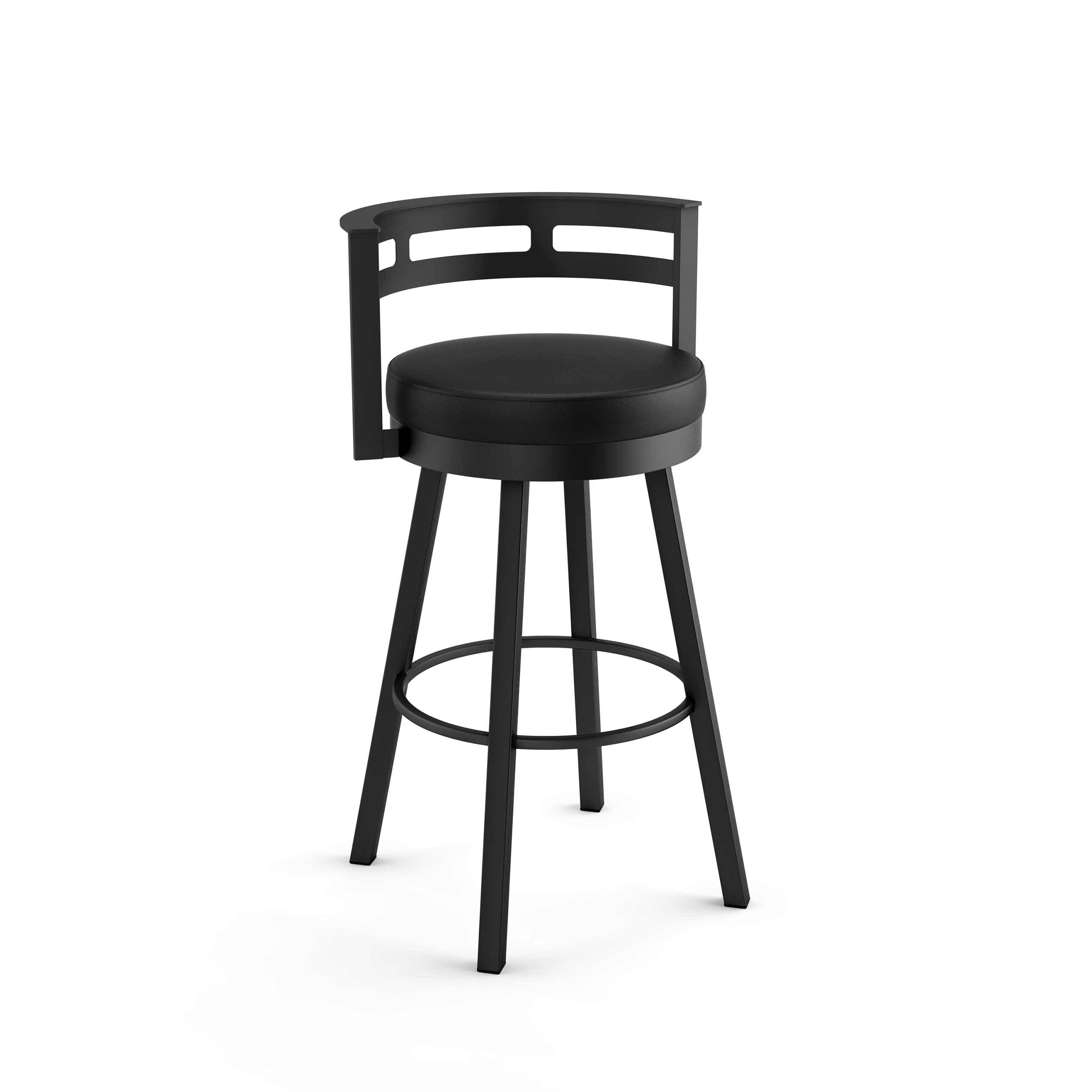 Amisco Render Upholstered Counter Height Barstool Black