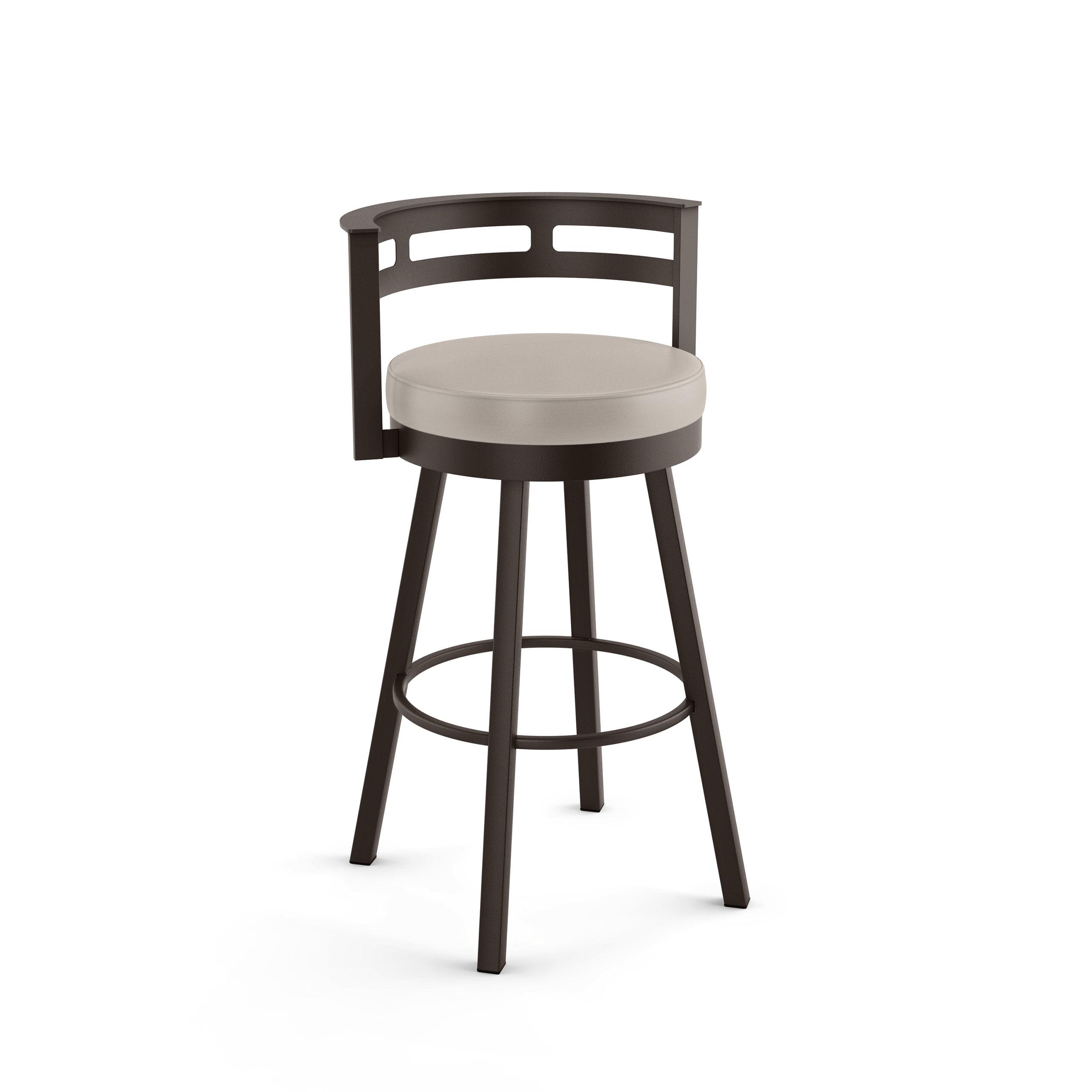 Amisco Render Upholstered Counter Height Barstool Cream/Dark Brown