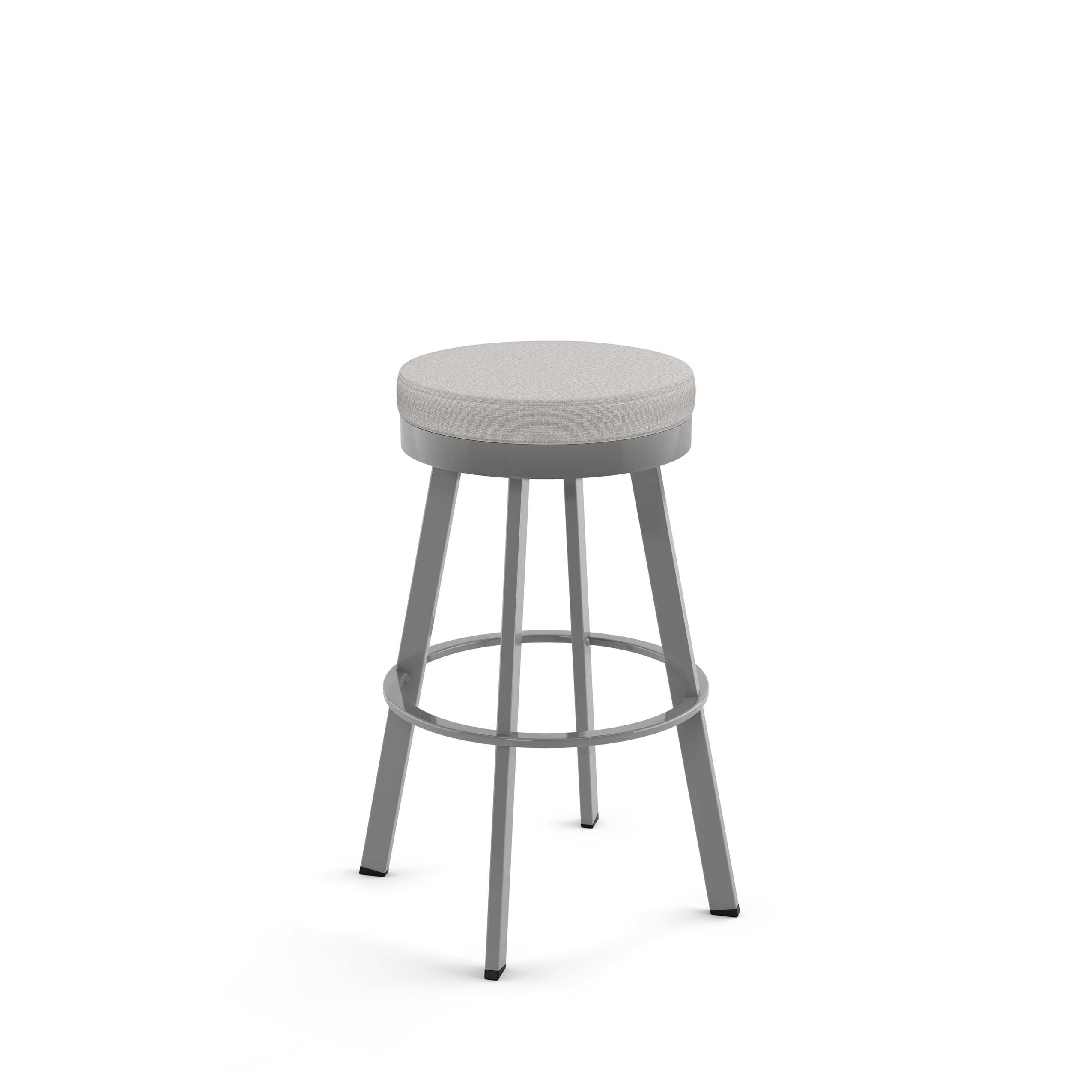 Amisco Swice Upholstered Counter Height Barstool: Polyester, Steel Frame, 26" Seat