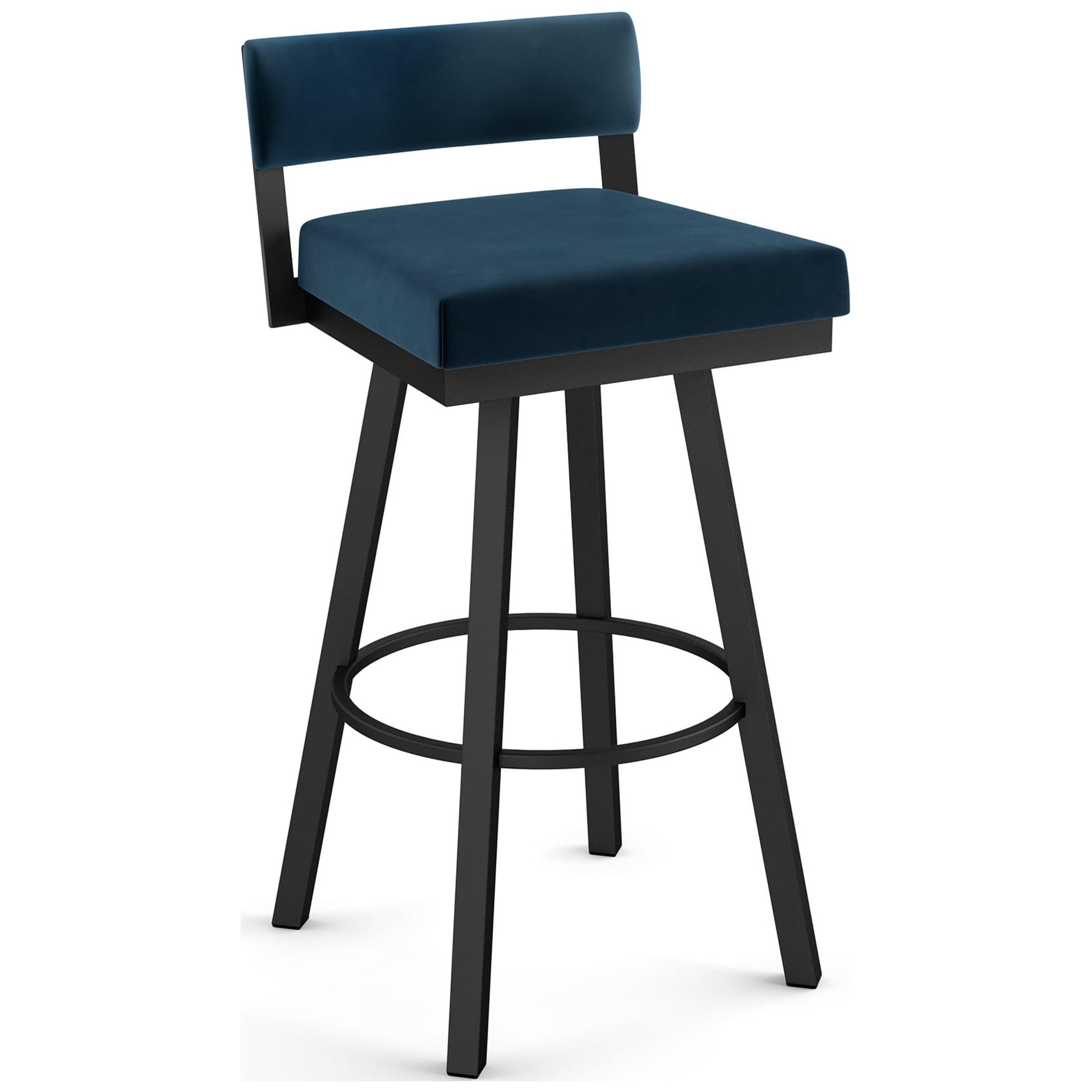 Amisco Travis Upholstered Counter Height Barstool Blue/Black