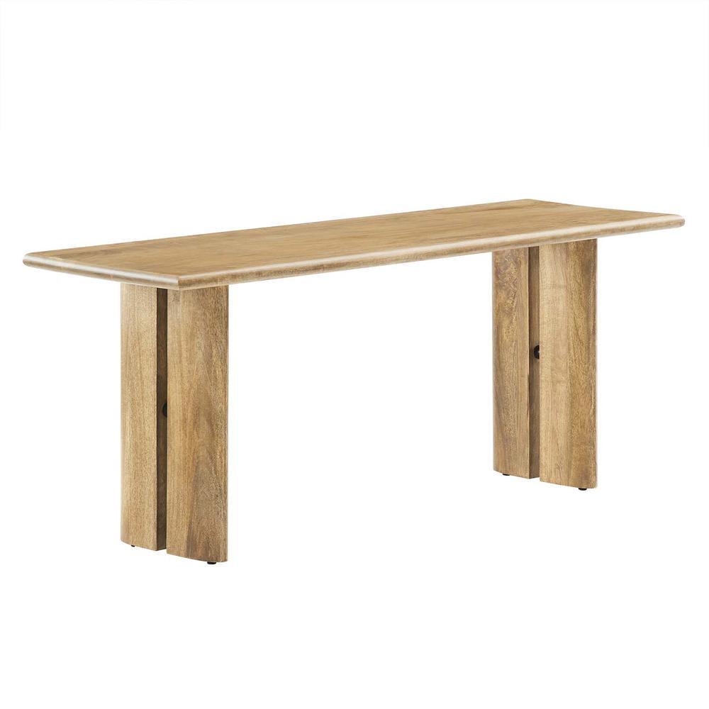 Amistad 46" Oak Mango Wood Dining Bench with Adjustable Foot Pads