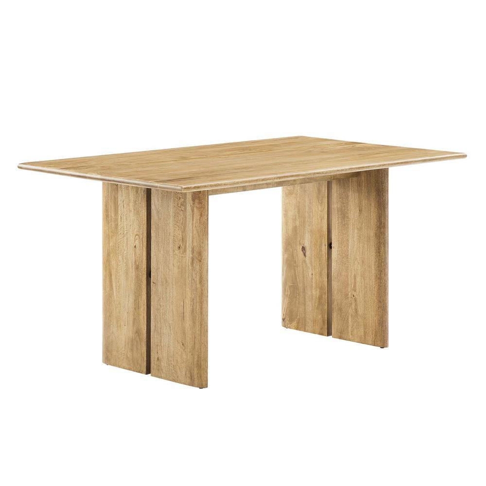 Modway Amistad 60" Rectangular Modern Wood Dining Table in Oak