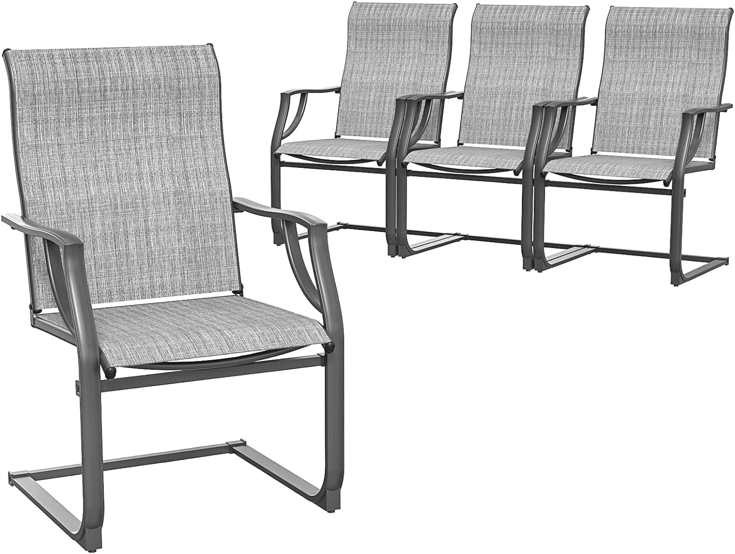 ELPOSUN 3 Piece Patio Conversation Bistro Set Outdoor Furniture Set, Porch Balcony Furniture Set,Wicker Chairs and Coffee Table Set for Patio Balcony Backyard Apartment, Grey