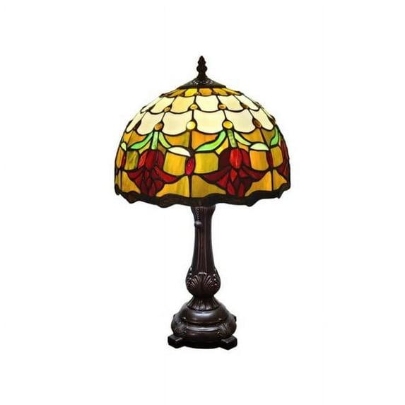 Amora Lighting Tiffany Style Tulips Table Lamp 19" Tall
