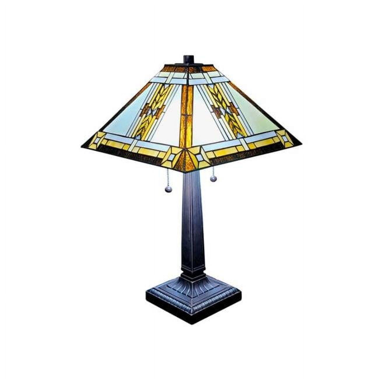 Tiffany Style 22" Multicolor Stained Glass Table Lamp