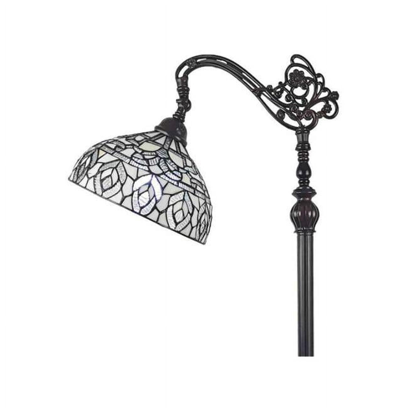 Amora Lighting  Tiffany Style Peacock Design Floor Reading Lamp