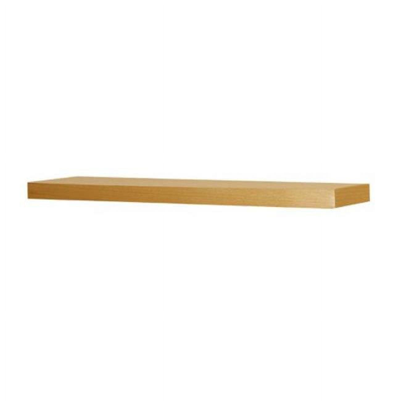 Grande Beech 48-Inch Straight Wall Shelf with Hidden Bracket