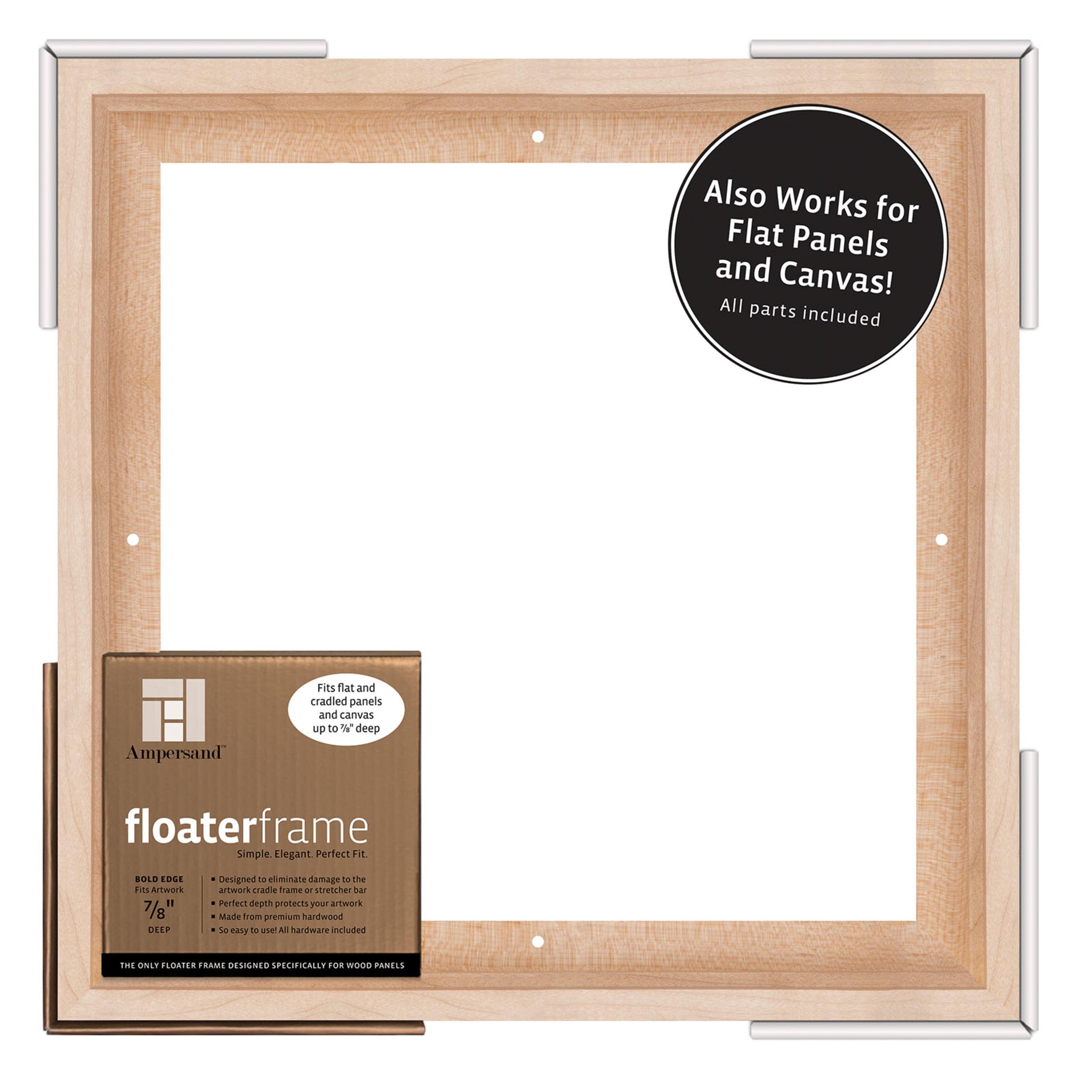 Classic White Wood Floating Wall Frame, 12" x 12"