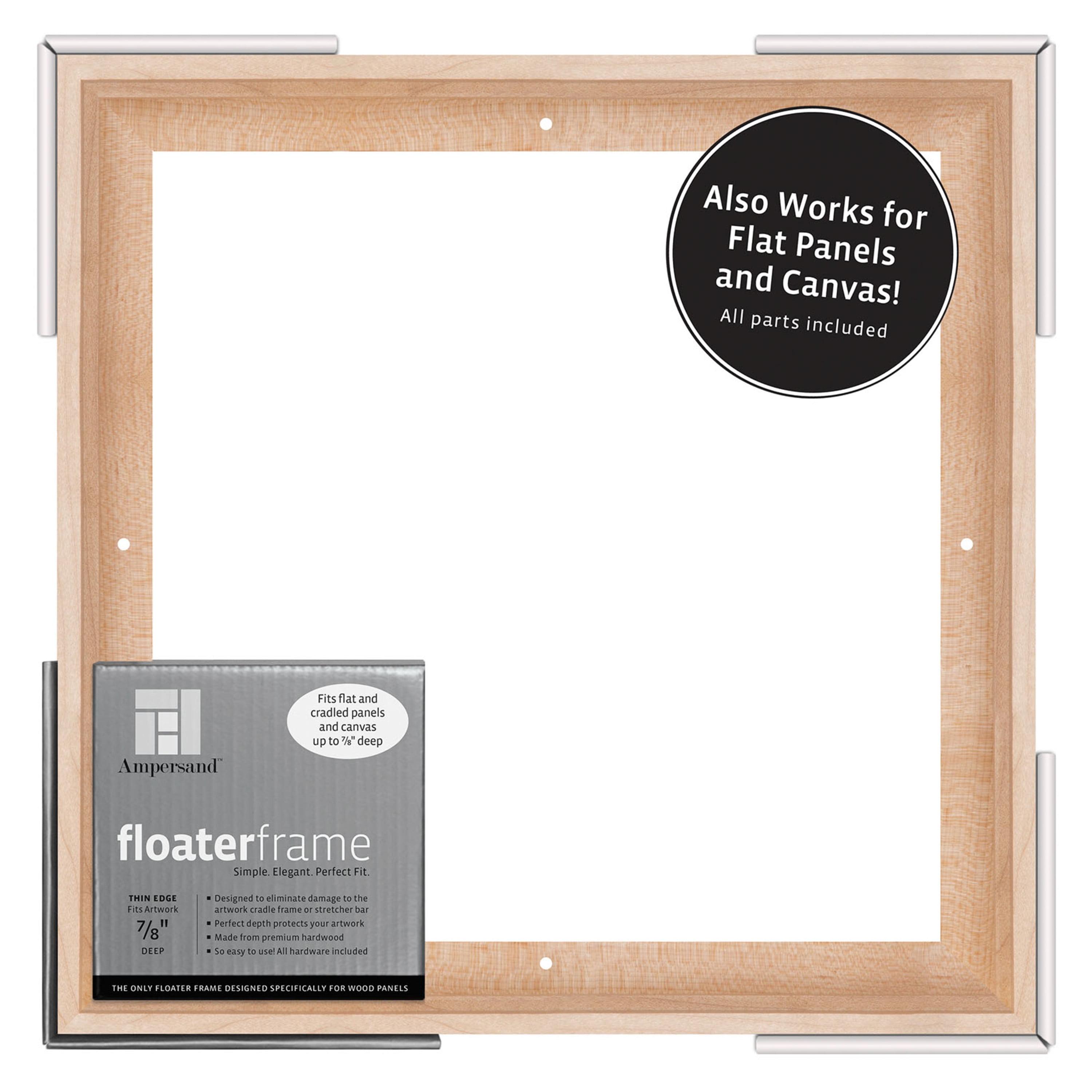 Classic White Wood Wall Floater Frame 12"x12" for Art and Photos