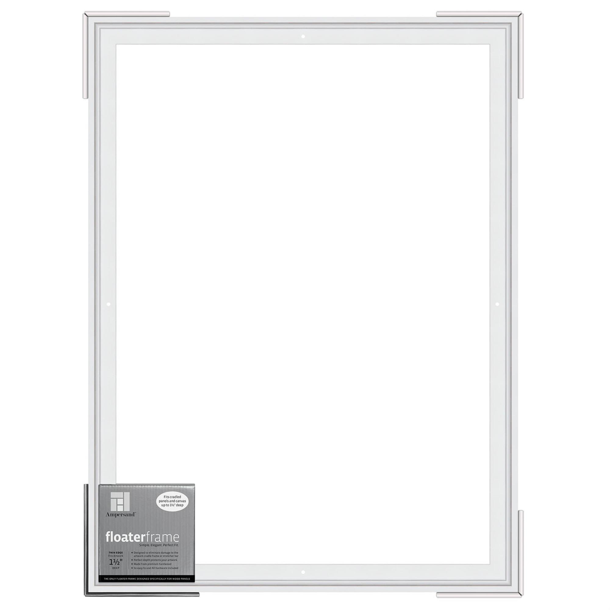 Classic White Floating Wall Frame for 18" x 24" Artwork