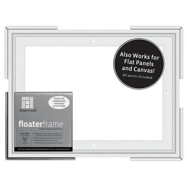 Ampersand Floater Frame - Thin, White, 9" x 12", 7/8"